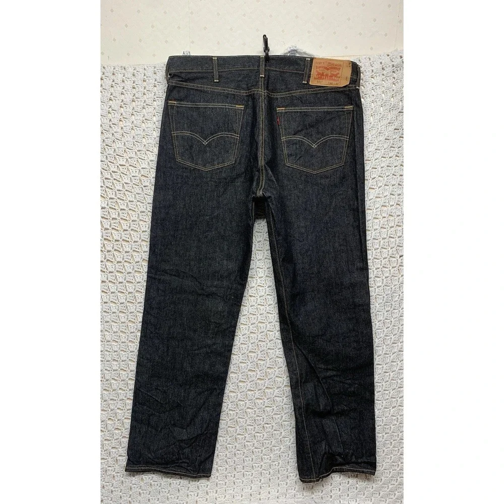 Levis 501 Jeans Men's Tag 40x32 Aprx 40x31 Black‎ Denim Button Fly Straight Fit